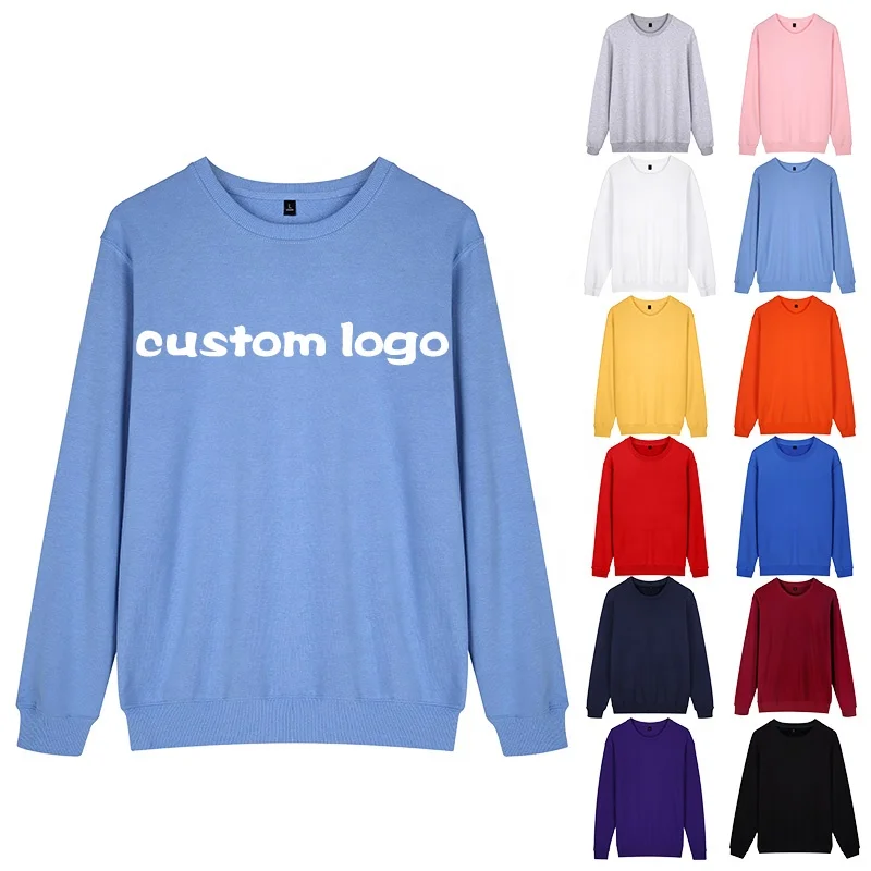 

Heavy Weight 300GSM Cotton Custom Logo Plain Sweater Hoodies Customized Men's Crewneck Sweatshirt