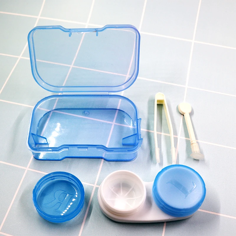 

Magister Wholesale Cheap Lens Container Holder Contact Lens Case Mini Pocket Lens Case Travel Kit, Clear