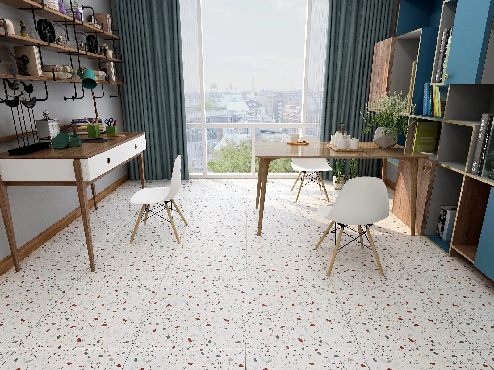 600*600 水磨石图案彩色地板瓷砖 - buy 陶瓷地砖 60x60,便宜的瓷砖