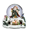 100MM running train glass snow globe