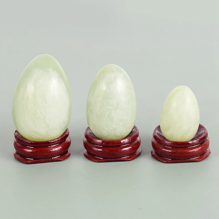 

100% Natural Drilled Yoni Jade Eggs For Kegel Exercise Pelvic Muscle Tightening eggs for sale or decoration