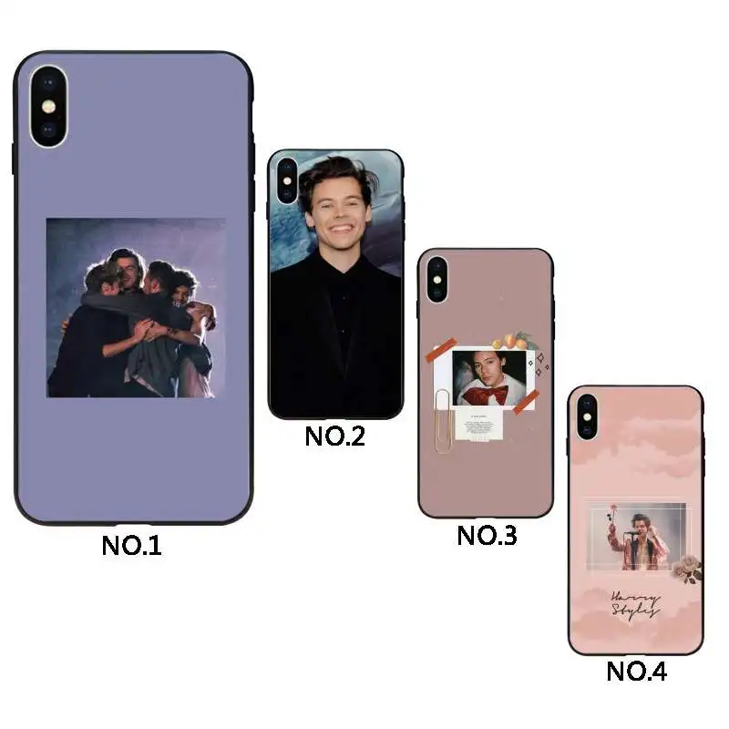 

Singer Harry Styles mobile phone cover for iphone 7 7plus 8 8 plus, Black