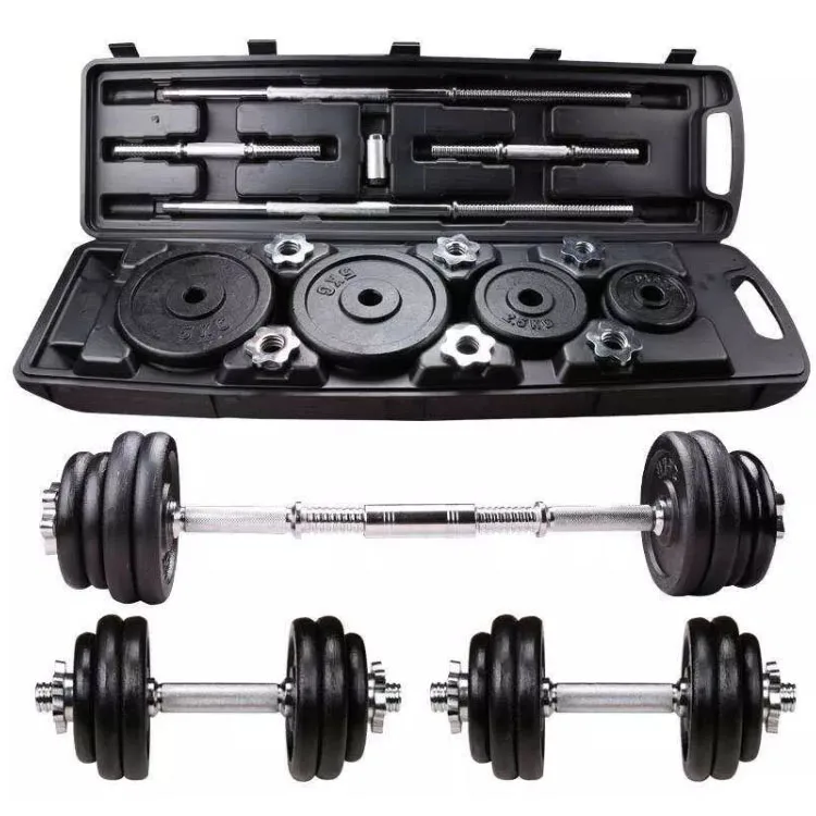 

20kg Household Dumbbell Set Gift Box Slip-proof Gym and Exercise Equipment Workout Fitness Equipment Paint Dumbbell, Black