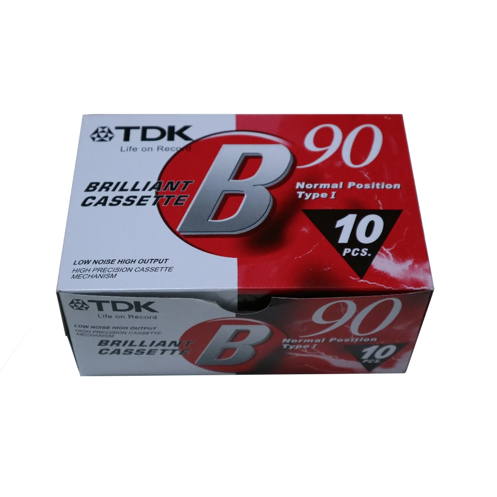 

TDK Blank brilliant cassette tape with High Quality 60 Minutes 10pcs/box, Transparent or colored