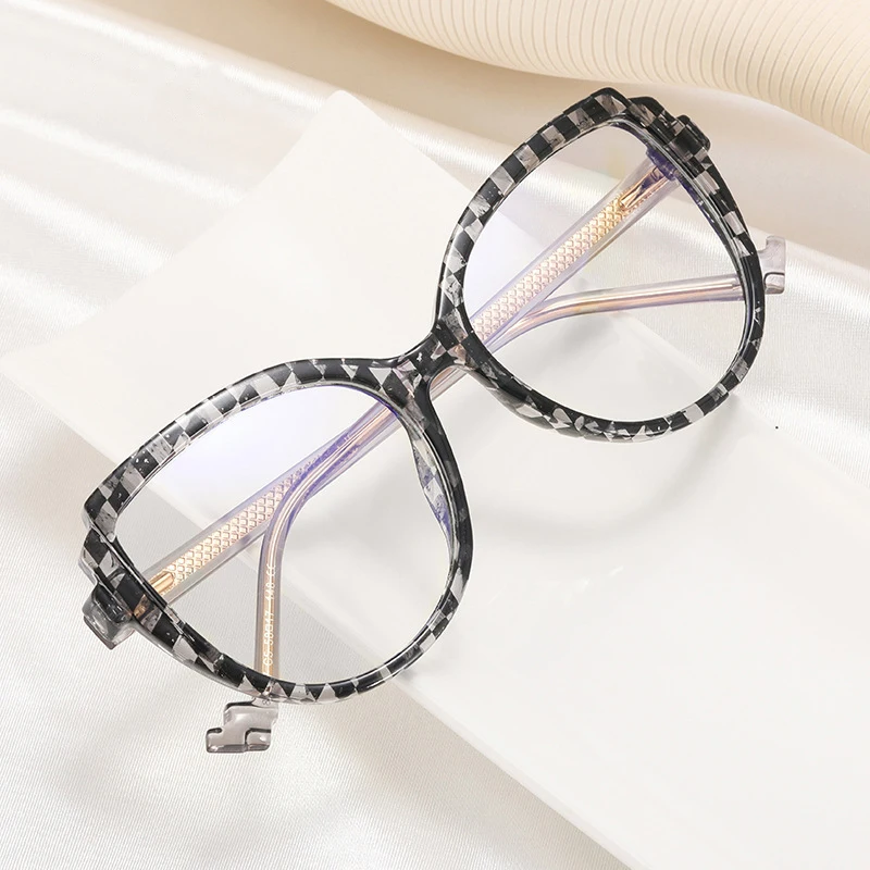 

Retro Metal Glasses High Quality Optical Frames Prescription Eye Glasses Cat Eye Blue Light Blocking Glasses For Women
