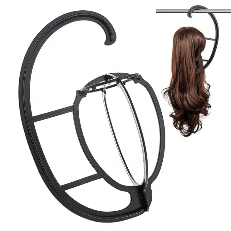 

Professinal Custom Black Detachable frame Plastic Wig Stand Black White And Pink Durable Wig Stand Holder