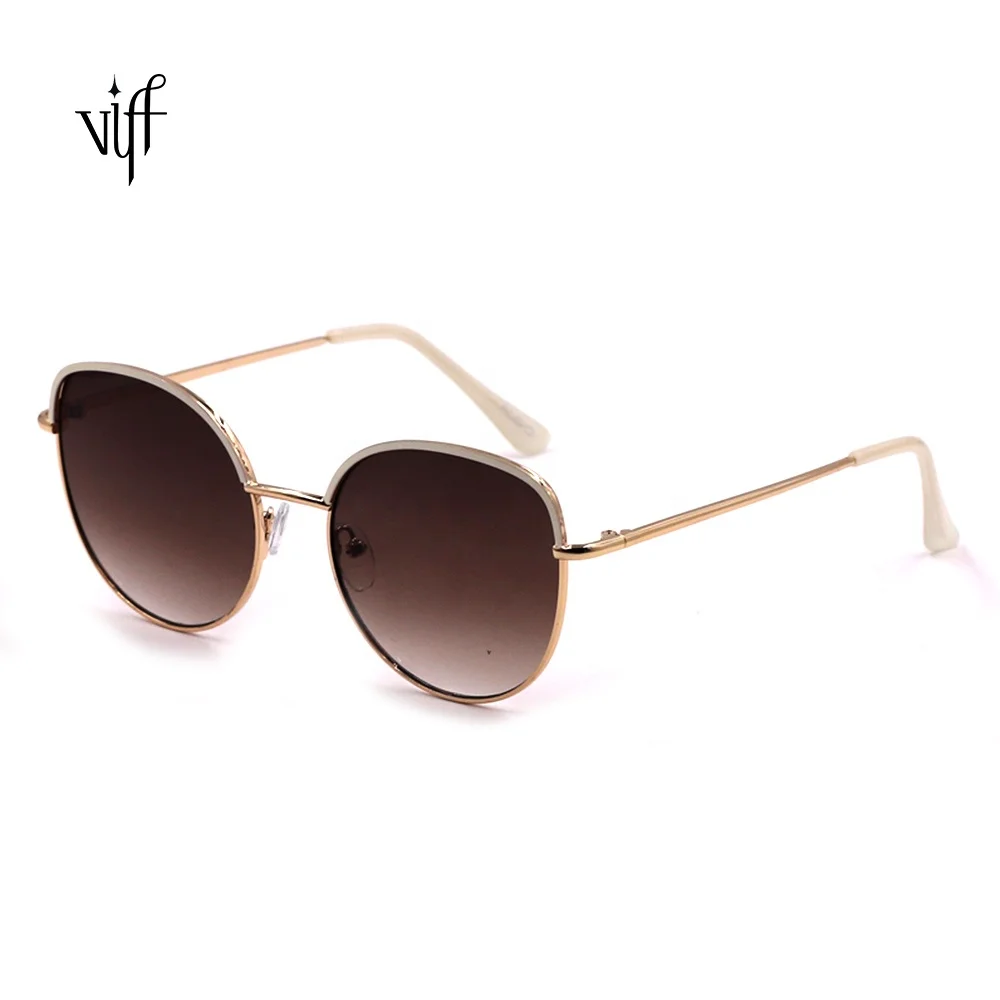 

VIFF Fashion Sunglasses HM18186 Big Round Frame Luxury Sunglasses Unique Gradient Lens Girls Women Sun Glasses, Color