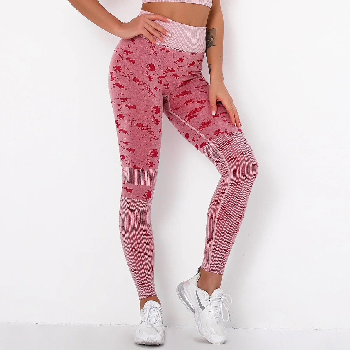 

Women's Seamless Camouflage High Waist Leggings Sports Pants Butt-Lift Tights Scrunch Butt Gym Leggings Trousers