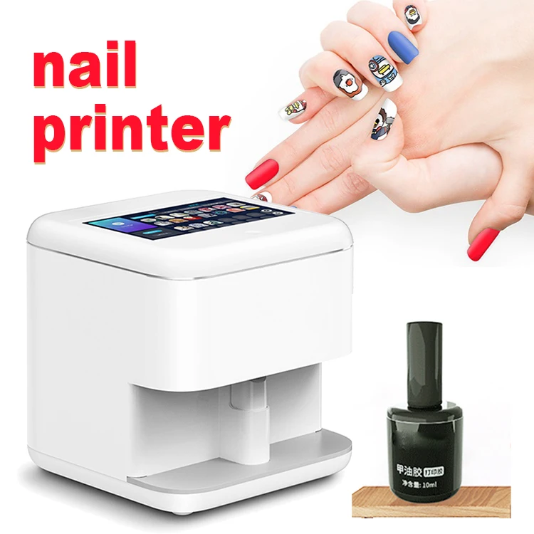

O2 Nails Nails Printing Machine Automatic 3d Digital Screen Intelligent Diy Nail Art Printer With Wireless Wifi, White