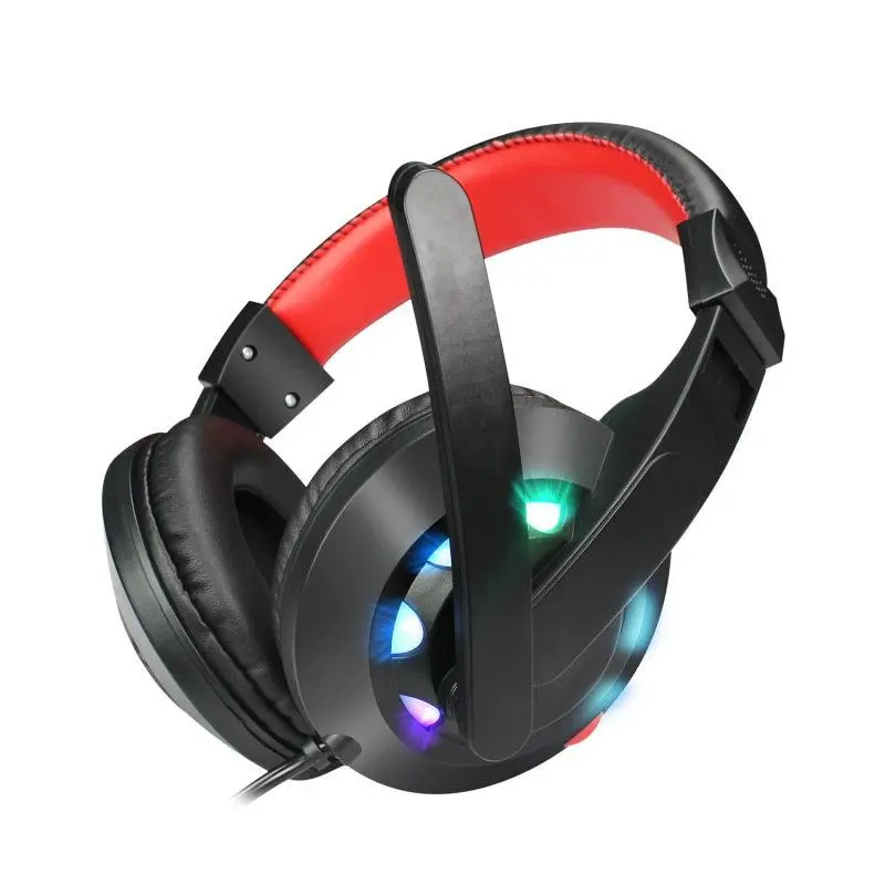 

A65 Game Headset Surround Stereo Headphones with Microphone LED Colorful Lights earphone Works for Laptop Computer Tablet Gamer, Black