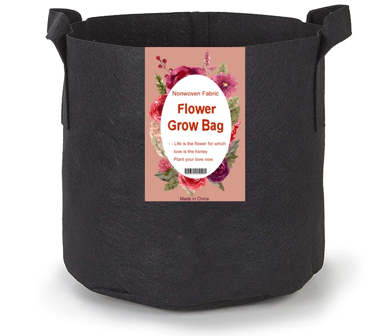 

Garden geotextile non woven fabric pot tree planting grow bags manufacturer, White,gray and black