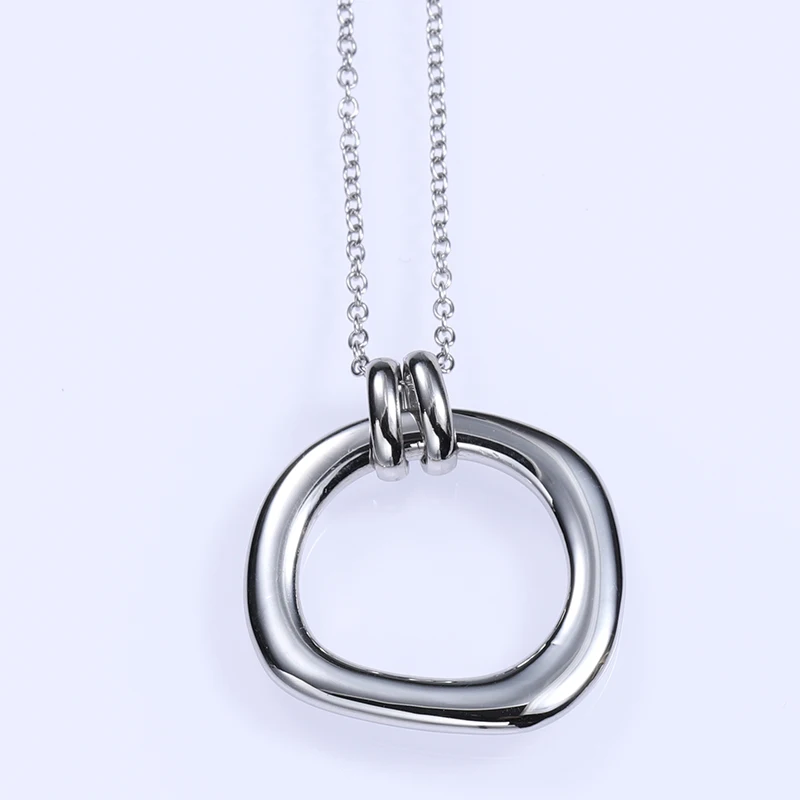 

Personality Trend Hip-Hop Collocation Ring Pendant Stainless Steel Necklace