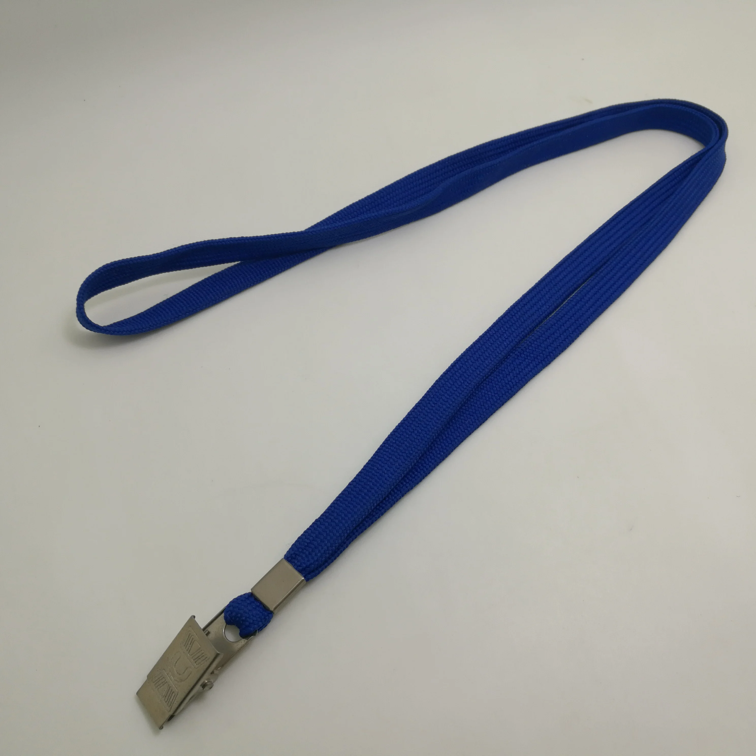 Wholesale Blue Tubular Lanyard With Alligator Hook For Id Badge Holder ...