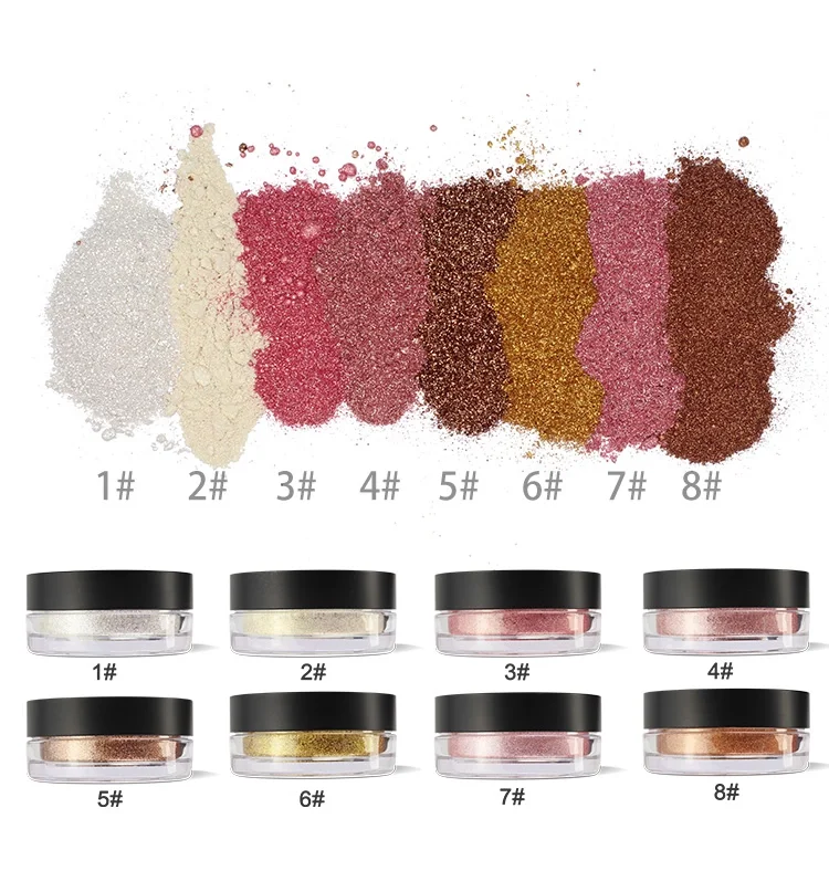 

Best seller face makeup high pigment private label highlighter loose powder