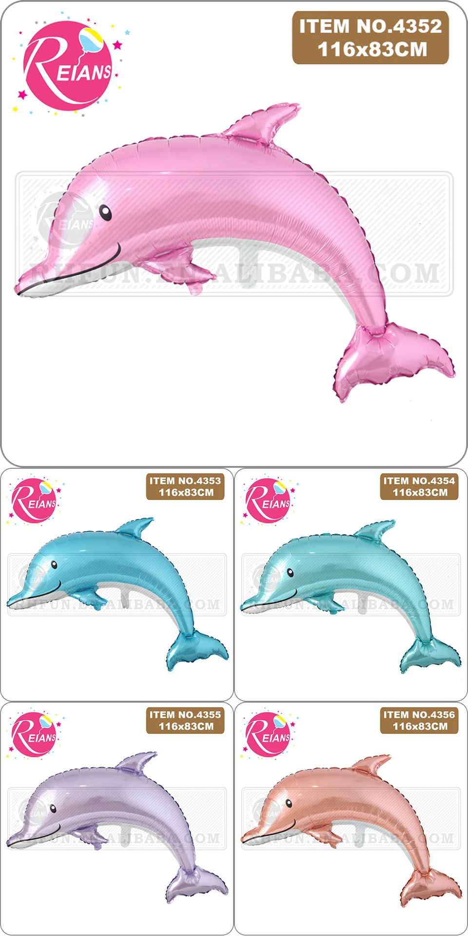 Peces Grandes Delfín Globos De Papel De Aluminio Azul Oro Rosa De Dibujos  Animados De Animales De Helio Globos De Fiesta De Cumpleaños,Decoración De  La Boda De Los Niños De Juguete -