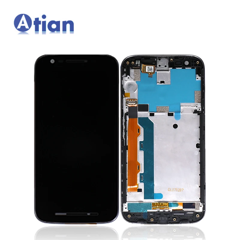 

5.0'' for Moto E 3rd Gen for Motorola E3 Display LCD with Touch Screen Digitizer Assembly E3 XT1700 Lcd with Frame, Black