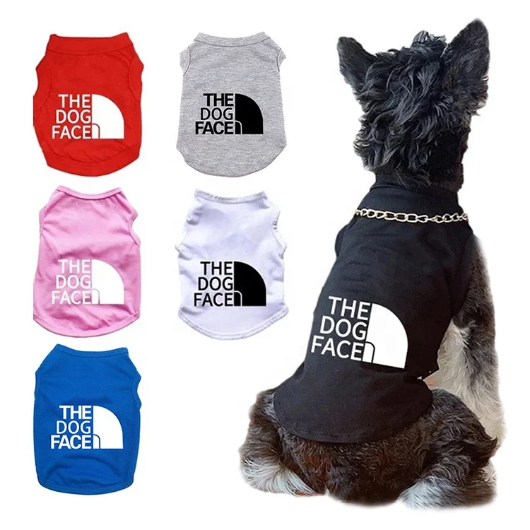

Summer New Style Fashion Luxury Designers Pet Clothes The Dog Face Puppy Dog T Shirt, Black,gray,pink,red,blue,white,yellow,purple