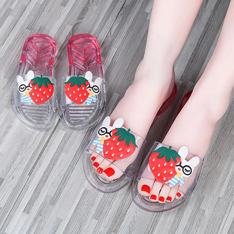 

Wholesale Rainbow Children Slides Cute Little Kids Fruit Slipper