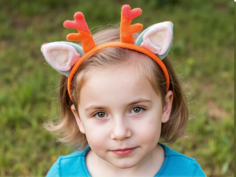 Colorful felt animal ears on headband for children