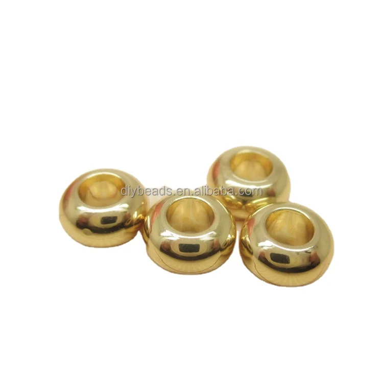 

Wholesale 6mm 24K Gold Filled Spacer Beads Flat Round Beads for bracelet making