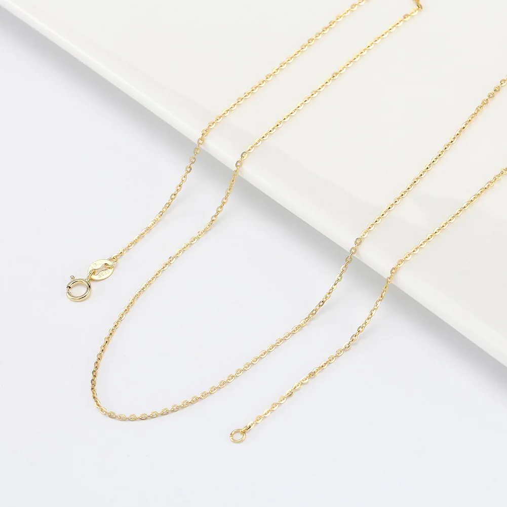 RINNTIN SC20 Wholesale Chaine Au Cou Silver Chain Solid 925 Sterling Silver O Cross Chain Necklace for Women