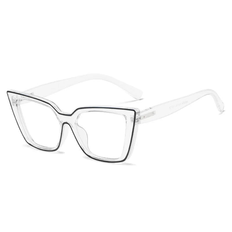 

2023 Fluorescent Color Anti-Blue Light Eye Mirror Fashion Personality Cat Eye Spring Glasses Legs Frames For Eye Glasses