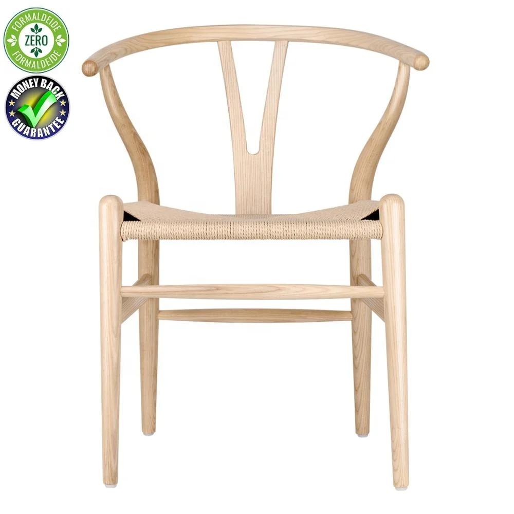 
Ash wood Hans Wegner/ Danish /Professional factory Y-Chair Solid Wood Dining Chairs Wishbone Chair 