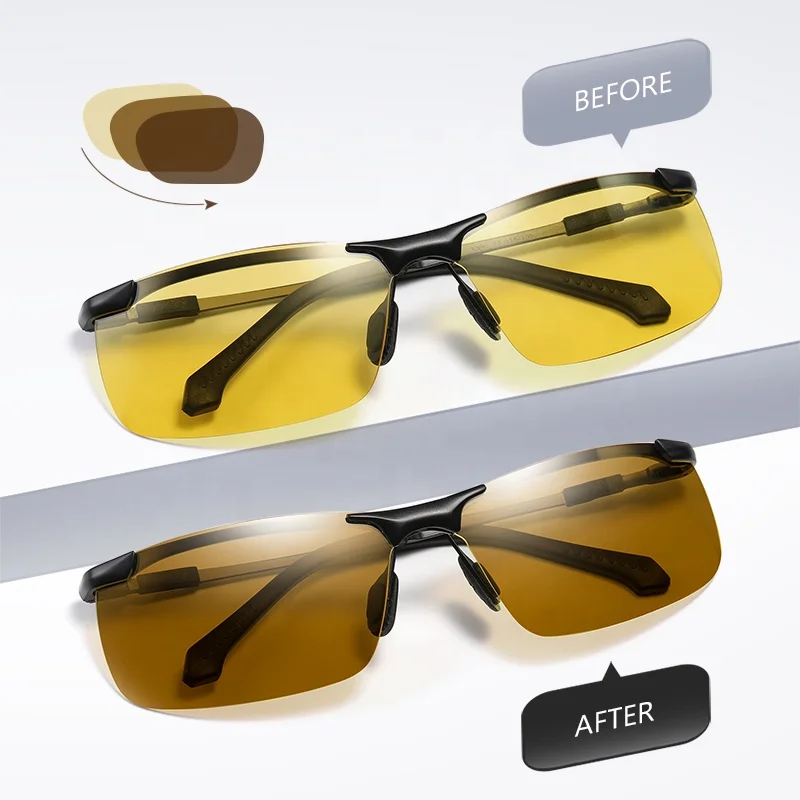 

ALFY 2021 Night Vision Driving Polarized Sunglasses For Men UV400 Protect Photochromic Fishing Outdoor activitie GlassesYSBS3066