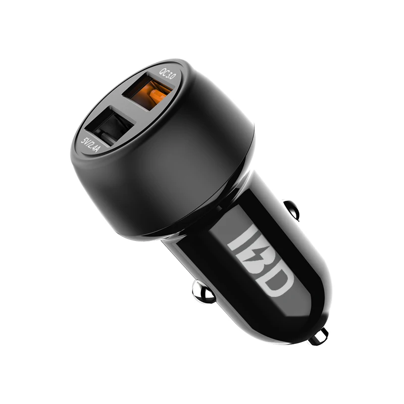 

IBD Car Charger Two Ports Built-in Led Charger With High Quality 30W
