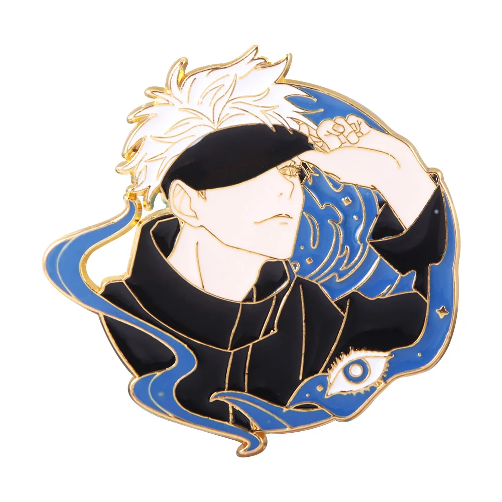 

New Handmade Anime Sukuna Gojo Jujutsu Kaisen Lapel Pin Brooch, Picture color