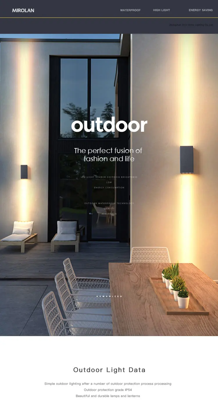 Art Fashion Aluminum Led Wall Lamp 6W Lamp outdoor Decorative Lightings