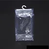 custom printing transparent pvc plastic hanger hook square package bag with button