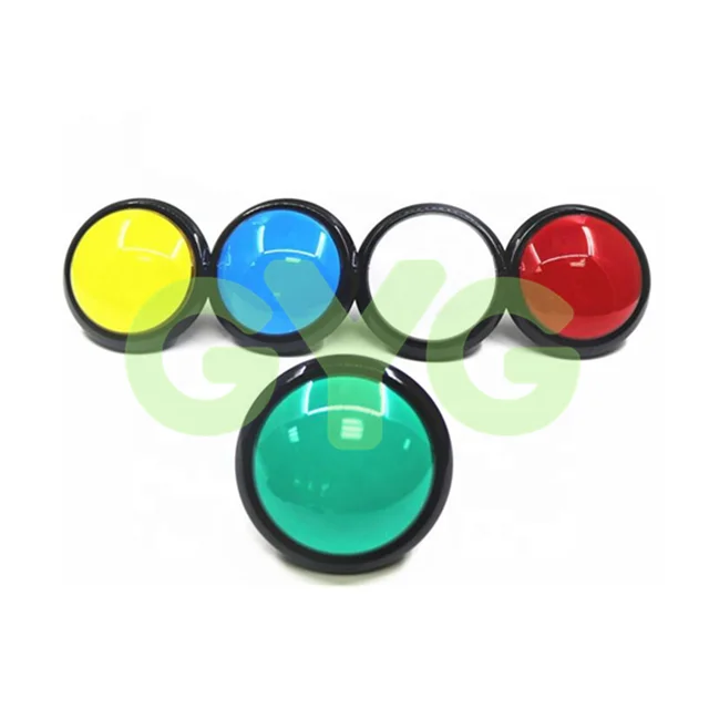 

GYG Different Color 100mm Jumbo Dome Round Momentary 12V LED Illuminated Hand Held Plastic Arcade Push Button
