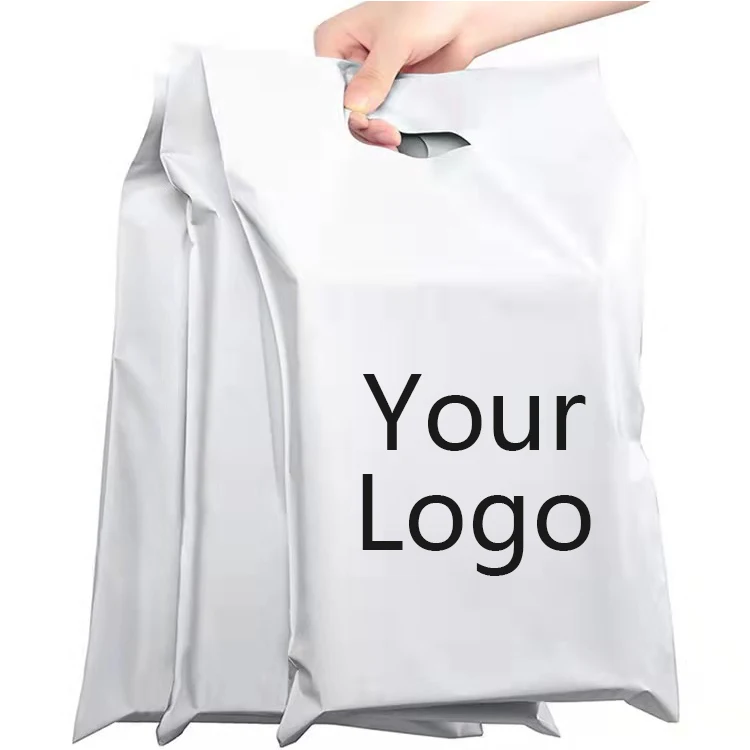 

Wholesale Poly Mailer Envelop Mailing Bags Custom Logo Clothes Polyester Shipping Plastic Handle Mail Bag Packaging For Boxes