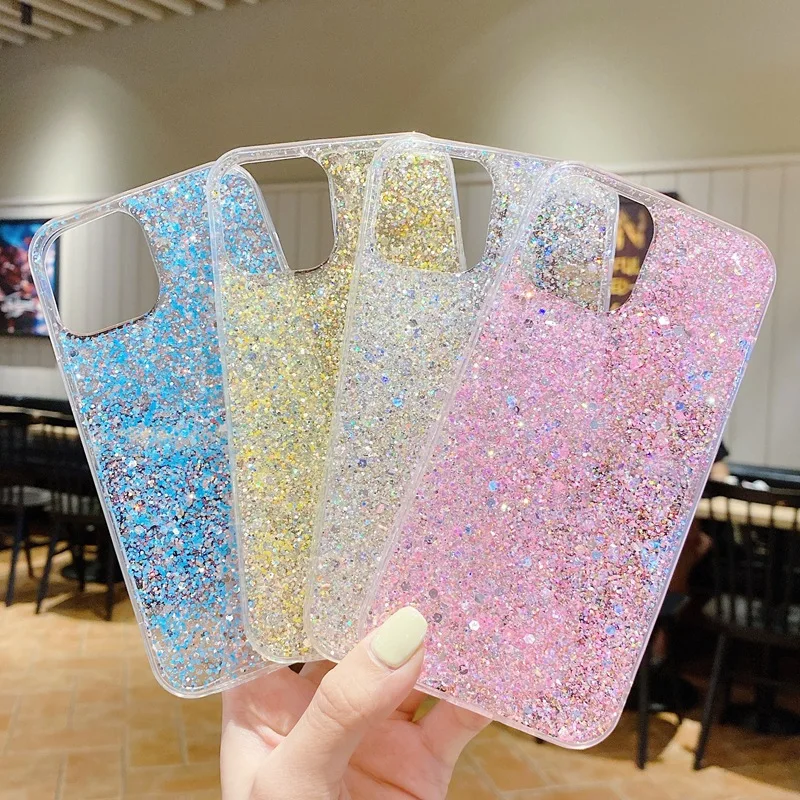 

Wholesale Glitter Shockproof Phone Back Case Cover for iPhone XR XS 11 12 Pro Max 13 ProMax Mini Cases Luxury
