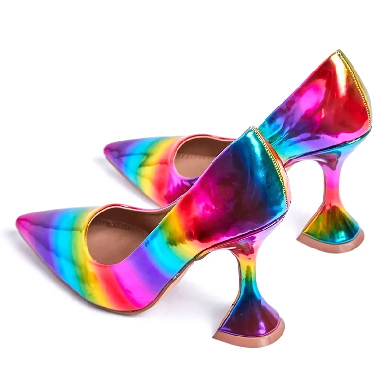 Wholesale Individual Pointed Toe Rainbow Woman High Heel Shoes Cheap - Buy  Woman High Heel Shoes,Shoes High Heel,Shoes High Heels Cheap Product on  