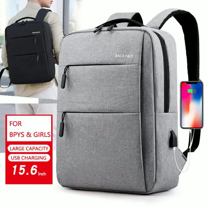 

LP087 2022 factory wholesale business waterproof laptop bags usb student school travel women men smart backpack