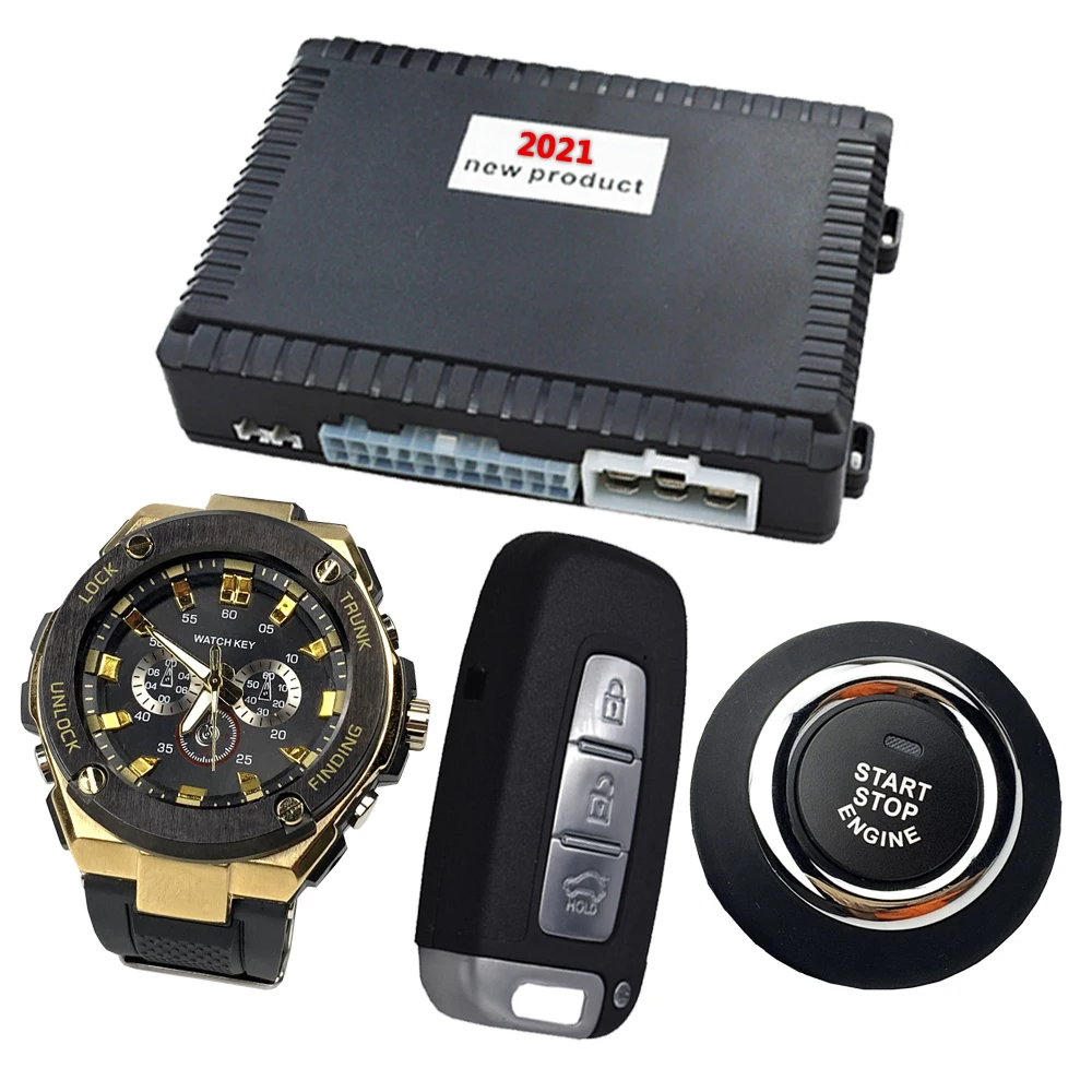 
Smart Auto Electronics Central Locking Passive Keyless Entry System Remote Start Stop Car Alarm 