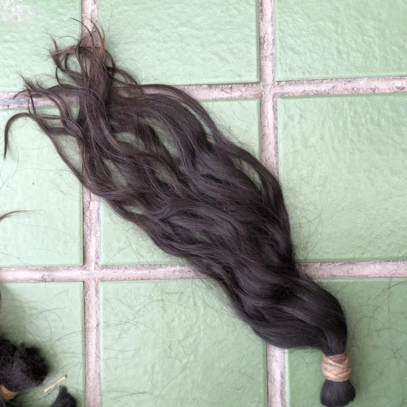 

Natural wave Extension Type and None Chemical Processing sample bulk hair, 100% natural black color