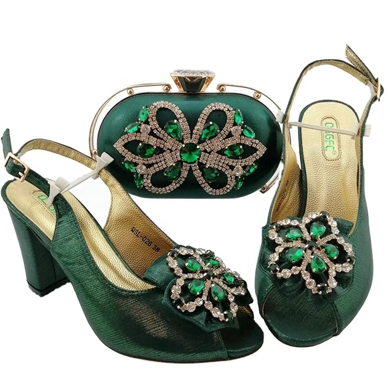 

2021 quality fashion good price women shoes and matching bags