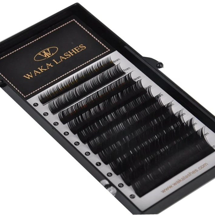 

Silk Mink Eyelashes Private Label wholesale Eyelash Extention easy made fans Eyelashes, Black