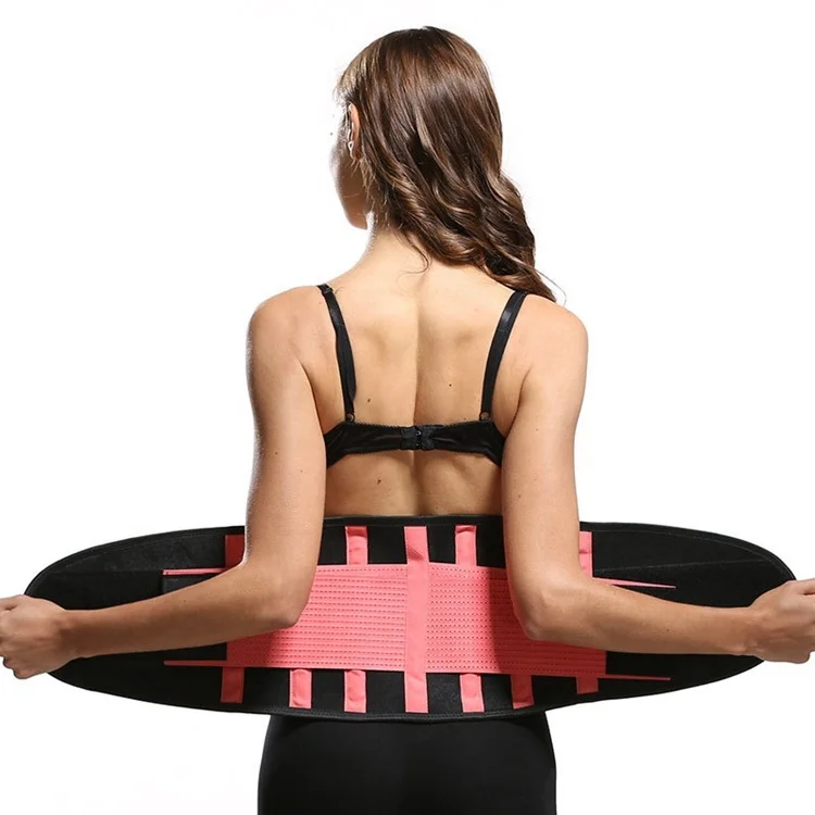 

New designed Waist trimmer belt Lumbar back support Orthopedic waist belt for waist protection Y-1103, Pink, black, yellow, phosphor, rose, red