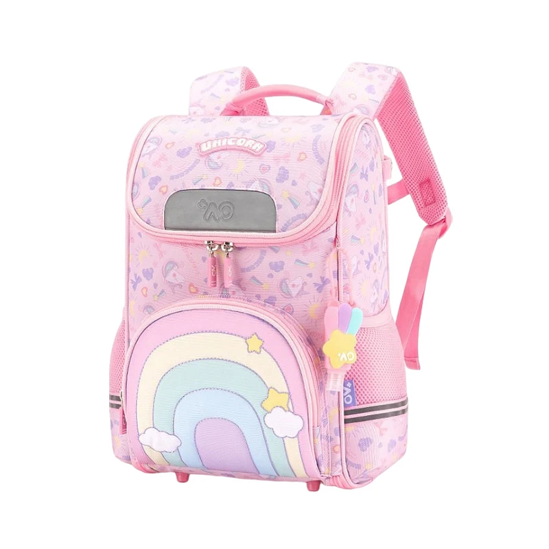

High Quality Breathable Waterproof Abrasion Resistant Bookbags Kids Girl School Multifunctional Backpack, Pink,purple
