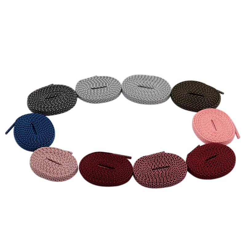 

Weiou Hot Sale Manufacturer Wholesale Factory hight quality strength Multi Colored Flat Polyester Elastic Shoelaces