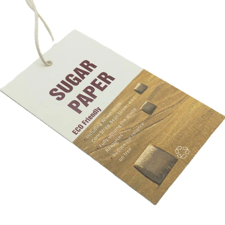 

Custom logo print biodegradable 400 gsm swing tag labels hangtags, Customized color