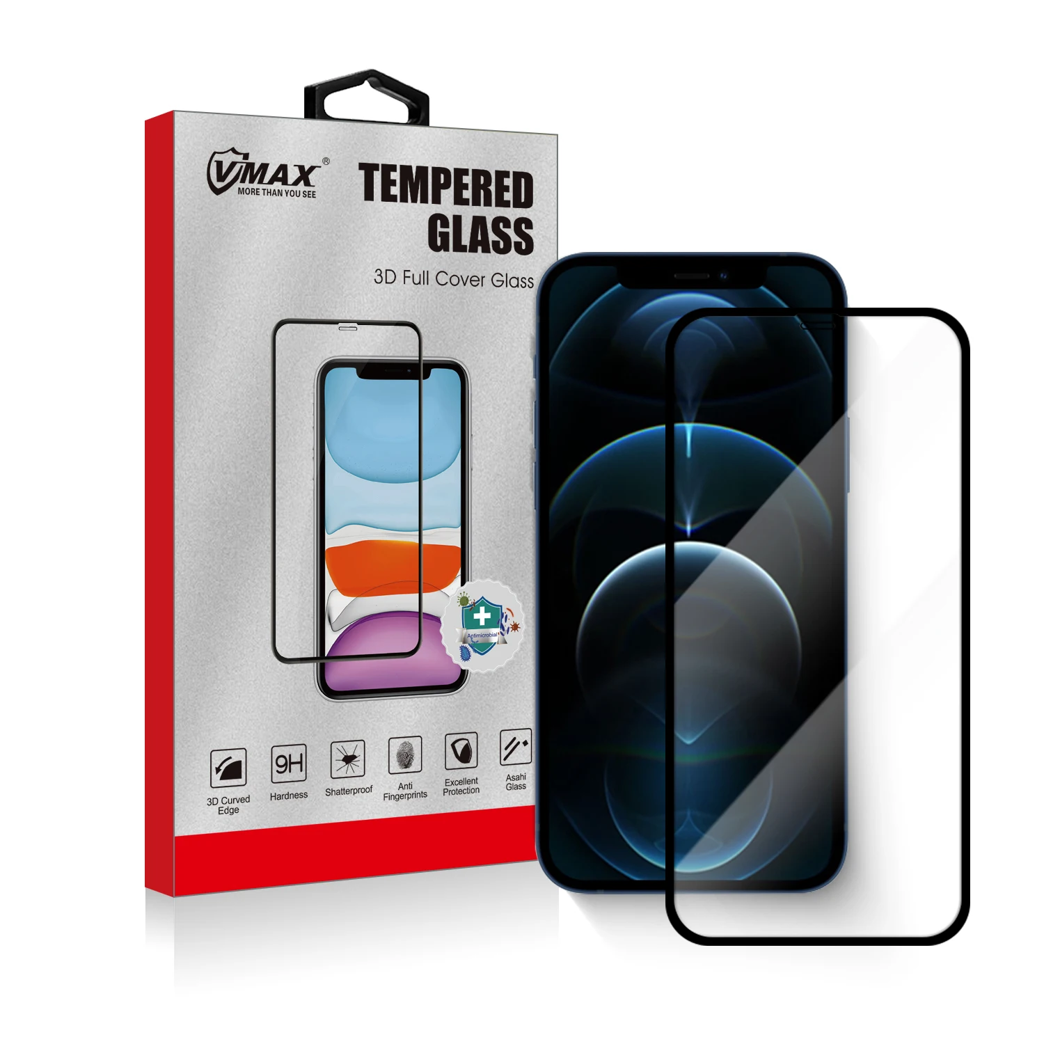 

for iPhone 12 pro max Screen Protector Glass 3D Full Frame Premium Tempered 9H Hardness Easy Apply for iPhone series