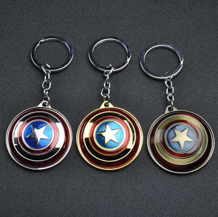 

Free Shipping anime super hero heroes captain Key chains america metal superhero keychain charms jewelry ornament, Colorful