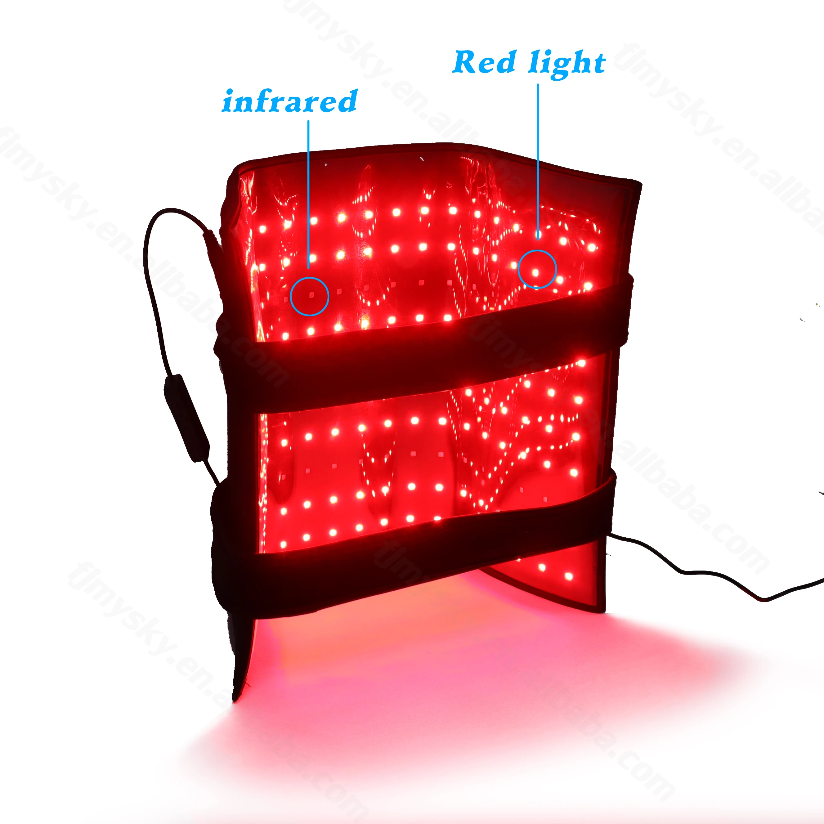 

LED red light therapy slimming body wrap belt can be customized LOGO, Black