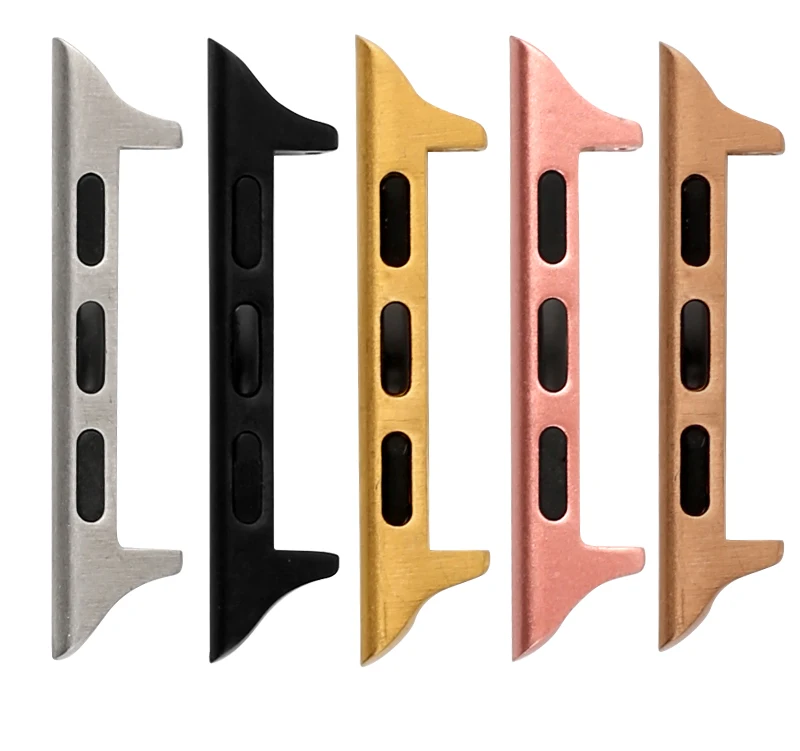 

Adaptor for apple watch 5 4 3 2 1 iwatch strap 42mm 38mm stainless steel strap accessory connector