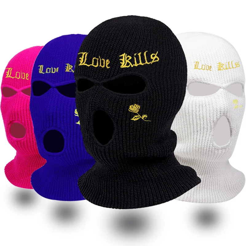 

2022 hot sale custom top quality new design knit balaclava thermal fleece warm face